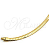Gargantilla Basica 5.220.006.20 Oro Laminado, Diseño de Herringbone, Pulido, Tono Dorado (08 MM Thickness, 20 Inches Length)