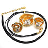 Collar y Dije 06.59.0110.1 Oro Laminado, Diseño de Espiral y Oja, con Blanca Cristal, Pulido, Dos Tonos