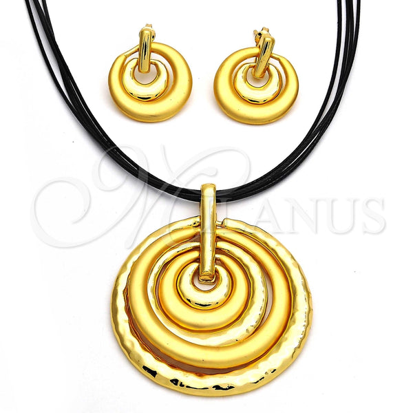 Collar y Dije 06.59.0111.1 Oro Laminado, Pulido, Tono Dorado