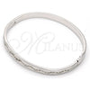 Aro Individual 07.161.0002.1.04 Oro Laminado Blanco, con Cristal Blanca, Pulido, Rodinado (Grosor 05 MM, Talla 5 (2,50 de Diámetro))