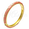 Aro Individual 07.246.0005.1.05 Oro Laminado, Diseño de Estrella y Luna, Esmaltado Naranja, Tono Dorado (07 MM Thickness, Size 5 (2.50 Diameter))