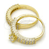 Anillo de Boda 01.99.0037.08 Oro Laminado, Diseño de Doble, con Blanca Zirconia Cubica, Pulido, Tono Dorado (Size 8)