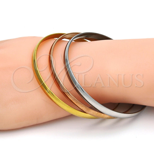 Aro Trio 07.249.0001.06 Acero Inoxidable, Pulido, Tres Tonos (06 MM Thickness, Size 6 (2.75 Diameter))
