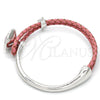 Aro Individual 07.239.0001.3 Rodio Laminado, con Swarovski Elements Rose y Micro Pave Blanca, Pulido, Rodinado (Grosor 03 MM, Talla Unica)