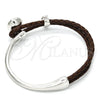 Aro Individual 07.239.0002.6 Rodio Laminado, Diseño de Gota, con Swarovski Elements Light Rose y Micro Pave Blanca, Pulido, Rodinado (Grosor 03 MM, Talla Unica)