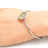 Aro Individual 07.239.0006.1 Rodio Laminado, con Swarovski Elements Golden Shadow, Pulido, Rodinado (Grosor 02 MM, Talla Unica)