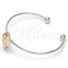 Aro Individual 07.239.0006.1 Rodio Laminado, con Swarovski Elements Golden Shadow, Pulido, Rodinado (Grosor 02 MM, Talla Unica)