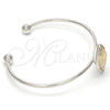 Aro Individual 07.239.0006.1 Rodio Laminado, con Swarovski Elements Golden Shadow, Pulido, Rodinado (Grosor 02 MM, Talla Unica)