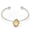 Aro Individual 07.239.0006.1 Rodio Laminado, con Swarovski Elements Golden Shadow, Pulido, Rodinado (Grosor 02 MM, Talla Unica)