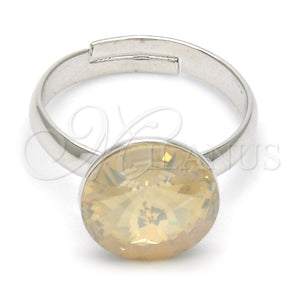Anillo Multi Piedra 01.239.0001.1 Rodio Laminado, con Swarovski Elements Light Silk, Pulido, Rodinado (Talla Unica)