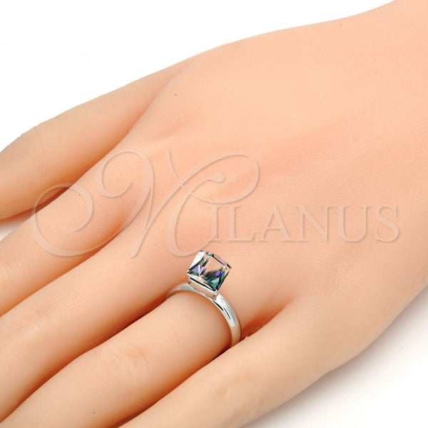 Anillo Multi Piedra 01.239.0003 Rodio Laminado, con Swarovski Elements Heliotrope, Pulido, Rodinado (Talla Unica)