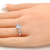Anillo Multi Piedra 01.239.0003.3 Rodio Laminado, con Swarovski Elements Aurore Boreale, Pulido, Rodinado (Talla Unica)