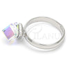 Anillo Multi Piedra 01.239.0003.3 Rodio Laminado, con Swarovski Elements Aurore Boreale, Pulido, Rodinado (Talla Unica)