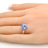 Anillo Multi Piedra 01.239.0007 Rodio Laminado, Diseño de Mariposa, con Swarovski Elements Provence Lavander, Pulido, Rodinado (Talla Unica)