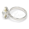 Anillo Multi Piedra 01.239.0007.1 Rodio Laminado, Diseño de Mariposa, con Swarovski Elements Crystal, Pulido, Rodinado (Talla Unica)