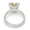 Anillo Multi Piedra 01.239.0007.1 Oro Laminado Blanco, Diseño de Mariposa, con Swarovski Elements Crystal, Pulido, Rodinado (Talla Unica)