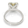 Anillo Multi Piedra 01.239.0007.1 Rodio Laminado, Diseño de Mariposa, con Swarovski Elements Crystal, Pulido, Rodinado (Talla Unica)