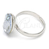 Anillo Multi Piedra 01.239.0008.1 Rodio Laminado, con Blue Shade Swarovski Elements, Pulido, Rodinado (One size fits all)