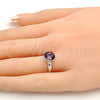 Anillo Multi Piedra 01.239.0009.1 Rodio Laminado, con Amethyst Swarovski Elements, Pulido, Rodinado (One size fits all)
