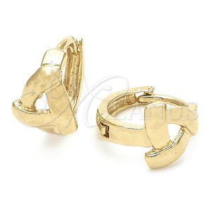 Argolla Huggie 02.63.2557 Oro Laminado, Pulido, Tono Dorado