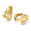 Argolla Huggie 02.63.2557 Oro Laminado, Pulido, Tono Dorado