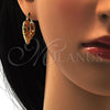 Argolla Pequeña 02.170.0112.25 Oro Laminado, Diseño de Llave Griega y Corazón, Pulido, Tono Dorado