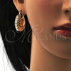 Argolla Mediana 02.170.0115.30 Oro Laminado, Diseño de Torcido, Pulido, Tono Dorado