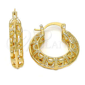 Argolla Pequeña 02.163.0022.25 Oro Laminado, Pulido, Tono Dorado