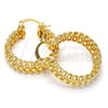 Argolla Mediana 02.163.0025.30 Oro Laminado, Pulido, Tono Dorado