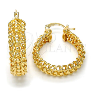 Argolla Mediana 02.163.0025.30 Oro Laminado, Pulido, Tono Dorado