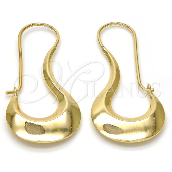 Argolla Mediana 02.163.0023.30 Oro Laminado, Diseño de Hueco, Pulido, Tono Dorado