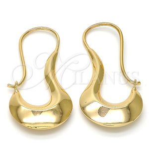 Argolla Pequeña 02.163.0023.20 Oro Laminado, Diseño de Hueco, Pulido, Tono Dorado