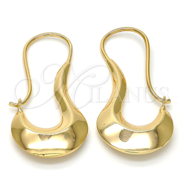 Argolla Pequeña 02.163.0023.20 Oro Laminado, Diseño de Hueco, Pulido, Tono Dorado