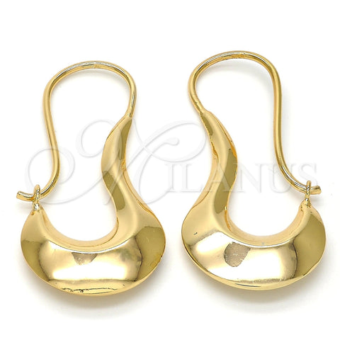 Argolla Pequeña 02.163.0023.20 Oro Laminado, Diseño de Hueco, Pulido, Tono Dorado