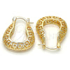 Argolla Pequeña 02.170.0116.20 Oro Laminado, Diseño de Llave Griega, Pulido, Tono Dorado