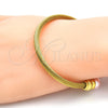 Aro Individual 07.138.0016.1 Acero Inoxidable, Diseño de Torcido y Torcido, con Perla Rosa, Pulido, Tono Dorado (Grosor 04 MM, Talla Unica)