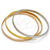 Aro Trio 07.244.0002.06 Acero Inoxidable, Diseño de Oja, Pulido, Tres Tonos (05 MM Thickness, Size 6 (2.75 Diameter))