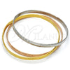 Aro Trio 07.244.0002.06 Acero Inoxidable, Diseño de Oja, Pulido, Tres Tonos (05 MM Thickness, Size 6 (2.75 Diameter))