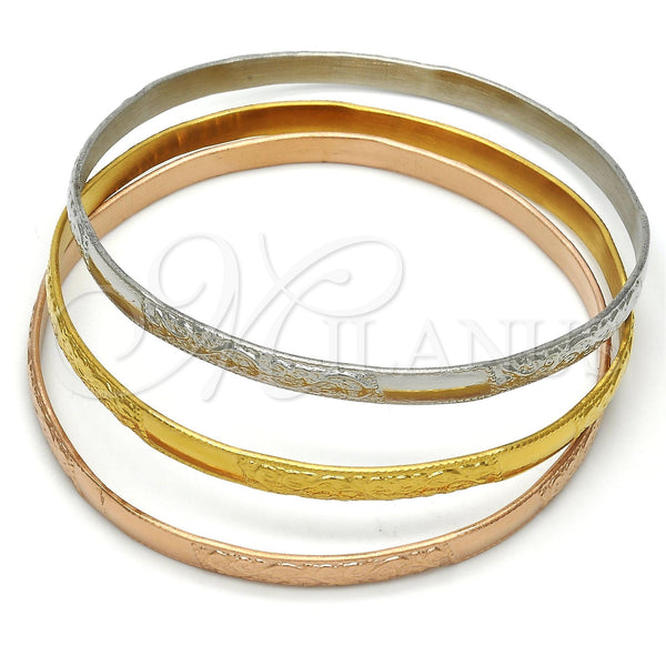 Aro Trio 07.244.0002.06 Acero Inoxidable, Diseño de Oja, Pulido, Tres Tonos (05 MM Thickness, Size 6 (2.75 Diameter))