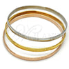 Aro Trio 07.244.0002.06 Acero Inoxidable, Diseño de Oja, Pulido, Tres Tonos (05 MM Thickness, Size 6 (2.75 Diameter))