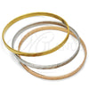 Aro Trio 07.244.0004.06 Acero Inoxidable, Diseño de Llave Griega, Pulido, Tres Tonos (05 MM Thickness, Size 6 (2.75 Diameter))
