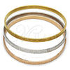 Aro Trio 07.244.0004.06 Acero Inoxidable, Diseño de Llave Griega, Pulido, Tres Tonos (05 MM Thickness, Size 6 (2.75 Diameter))