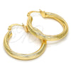 Argolla Mediana 02.170.0201.30 Oro Laminado, Diseño de Hueco, Pulido, Tono Dorado