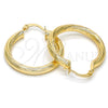 Argolla Mediana 02.170.0201.30 Oro Laminado, Diseño de Hueco, Pulido, Tono Dorado