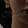 Argolla Pequeña 02.237.0012.15 Oro Laminado, con Blanca Zirconia Cubica, Pulido, Tono Dorado