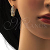 Argolla Huggie 02.217.0037.15 Oro Laminado, Diseño de Corazón, con Blanca Micro Pave, Pulido, Tono Dorado