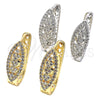 Argolla Huggie 02.217.0037.15 Oro Laminado, Diseño de Corazón, con Blanca Micro Pave, Pulido, Tono Dorado