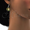 Arete Colgante 02.239.0001.3 Rodio Laminado, con Swarovski Elements Luminous Green, Pulido, Rodinado