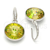 Arete Colgante 02.239.0001.3 Rodio Laminado, con Swarovski Elements Luminous Green, Pulido, Rodinado