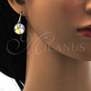 Arete Colgante 02.239.0001.4 Rodio Laminado, con Swarovski Elements Aurore Boreale, Pulido, Rodinado